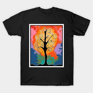 Spiral Whimsical Tree T-Shirt